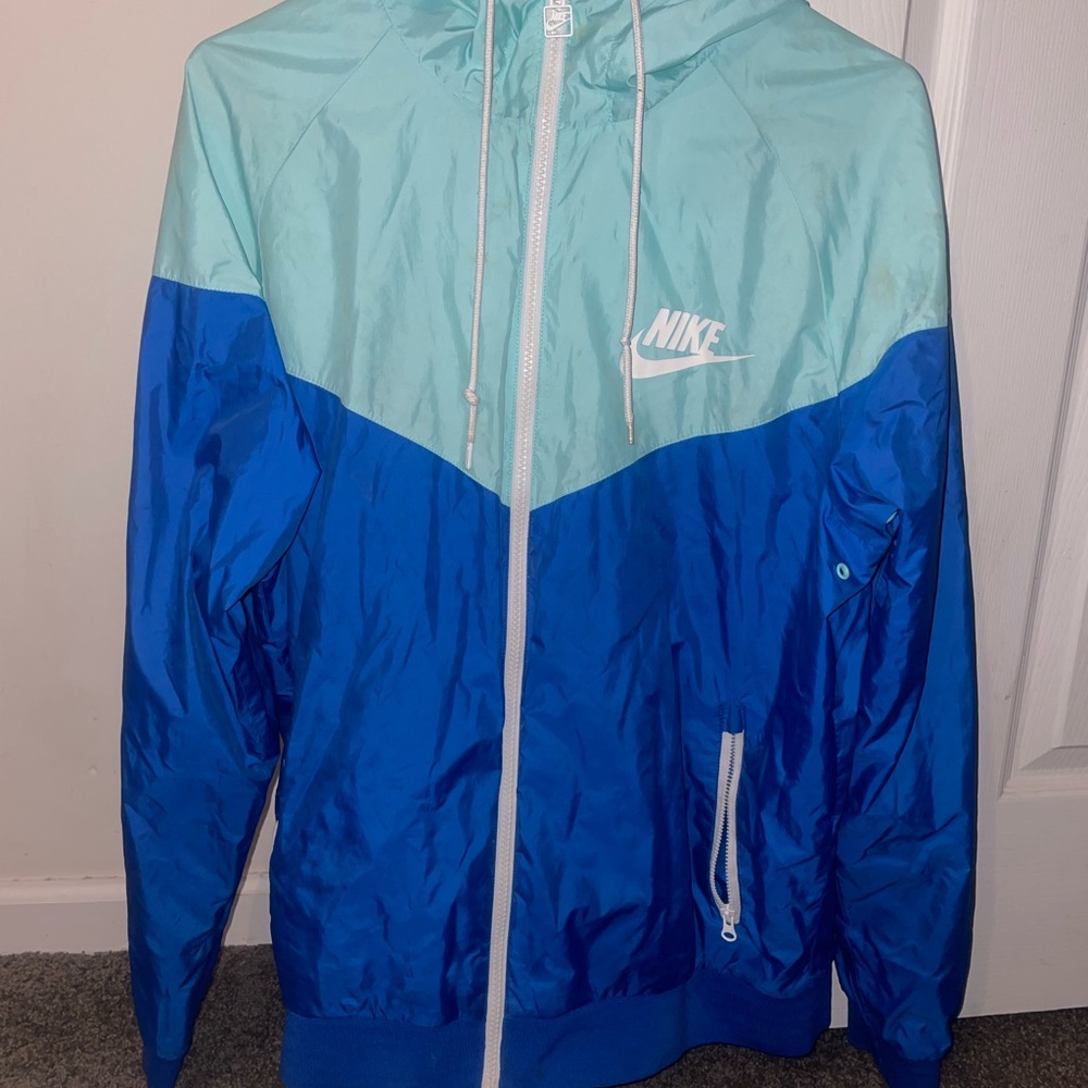 Nike Unisex Aqua and Royal Blue Windbreaker